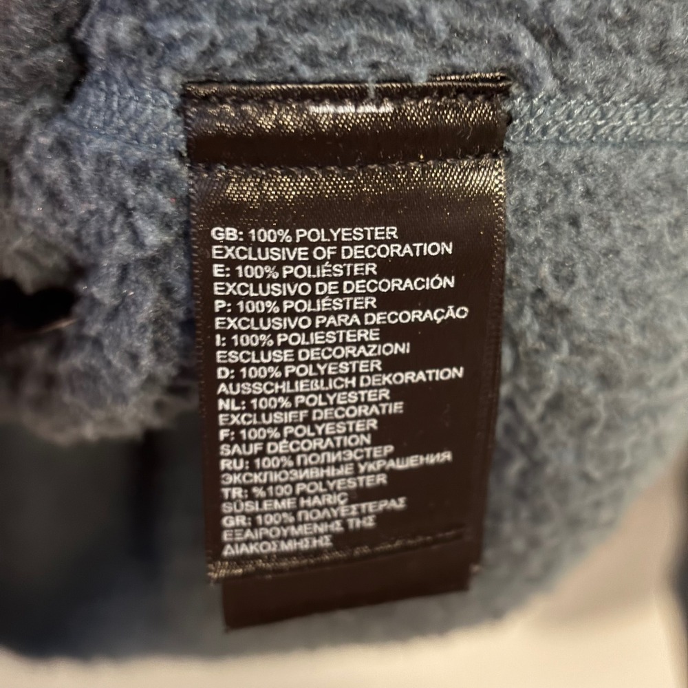 The North Face Mens XXL Quarter Zip Fleece Pullover Teal Blue Heathered Jacket - Picture 5 of 6